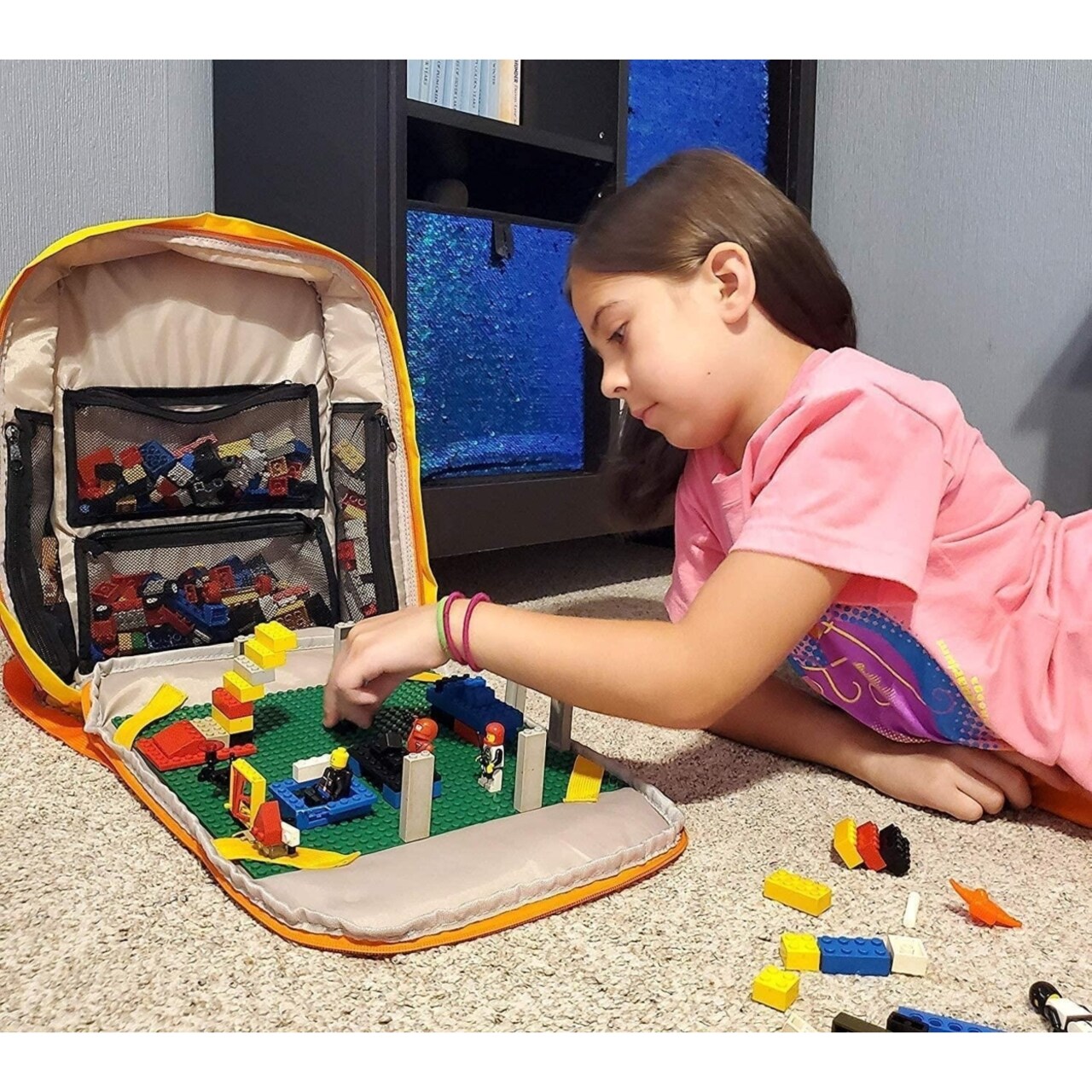 Block Toy Storage Backpack With Building Plate Organizer Carrier Cortex Toys